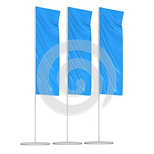 Blue Flag Blank Expo Banner Stand