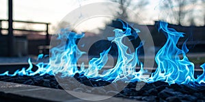 Blue fire flames. Blue flames of fire background texture