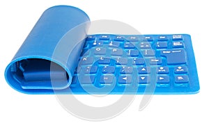Modrý pružný počítač klávesnice 