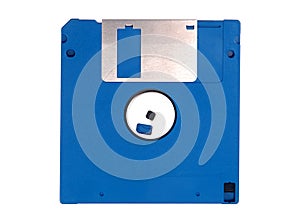 Blue floppy data disk