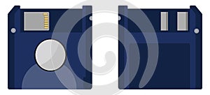 Blue floppy disk, icon