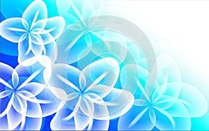 Blue Floral Abstract Background