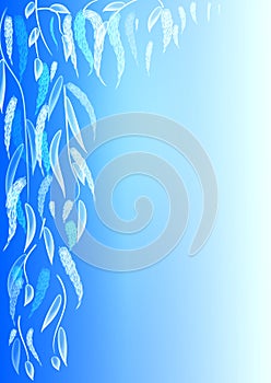 Blue Floral Abstract Background