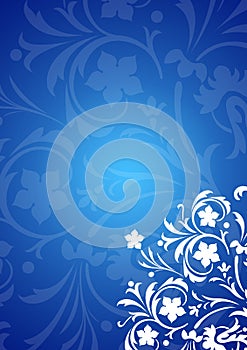 Blue Floral background