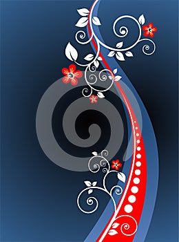 Blue floral background