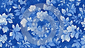 Blue Floral Pattern Elegance