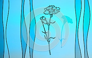 Blue flower background