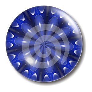 Blue Flower Button Orb