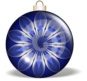 Blue Flower Christmas Ornament