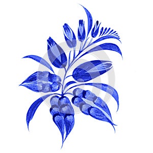 Blue flower composition