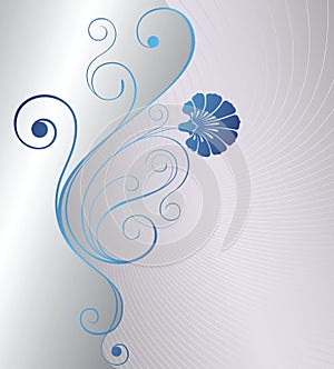 Blue Flower Design Background