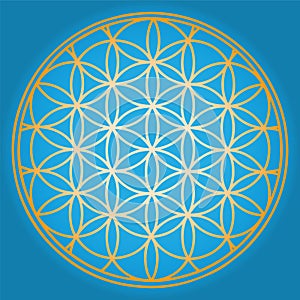 Blue Flower of life