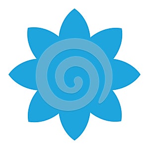 blue flower logo symbol photo