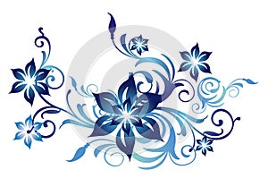 Blue flower pattern