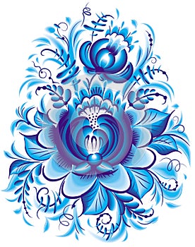 Blue flower. Vector illustration