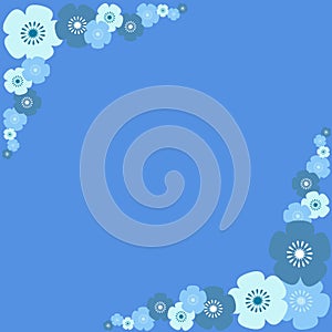 Blue flowers border