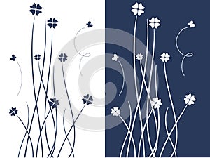 Blue flowers design