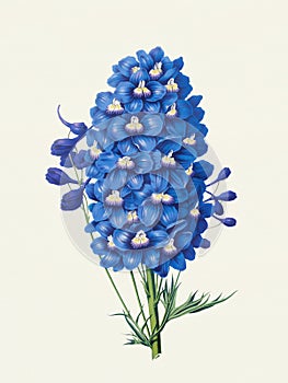 Blue Flowers Illustration