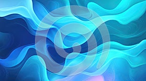 Blue flowing waves creating a dynamic abstract background