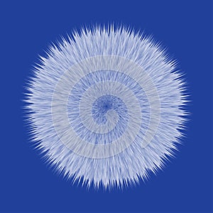 Blue Fluffy Vector Hair Ball