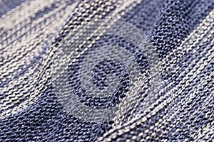 Blue folded knittwear background