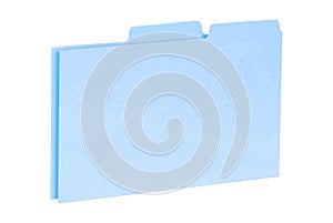 Blue folder isolated on white