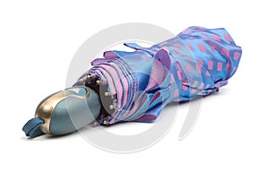 Blue folding umbrella