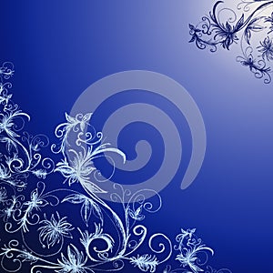 Blue foliage background