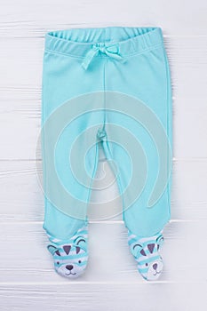 Blue footed pants for kids.