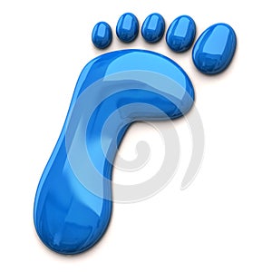 Blue footprint