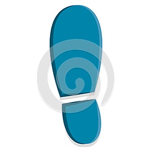 Blue footprint icon