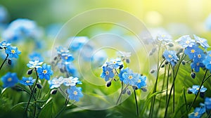 blue forget me not flowers