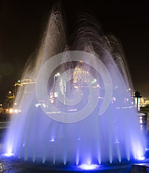 Blue fountain