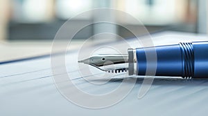 The blue fountain pen.AI generated image
