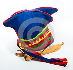 Blue four winds hat with a knife from Lappland photo