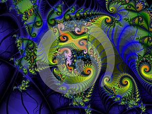 Blue Fractal Fern photo