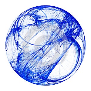 Blue fractal sphere