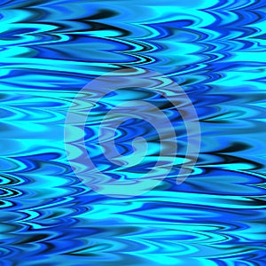 Blue Fractal Wave Pattern 