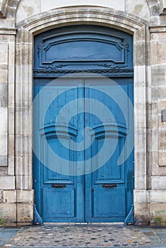 Blue french door