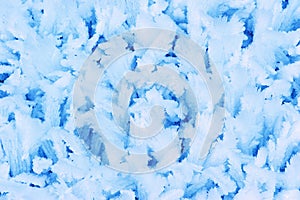 Blue frost crystals pattern