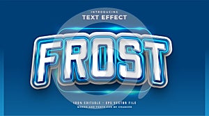 Blue Frost E-sport Text Style Effect. Editable Text Style Effect
