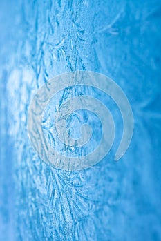 Blue Frost Windscreen Abstract Background