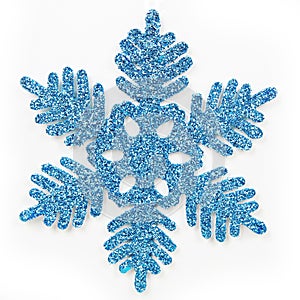 Blue frosted snowflake