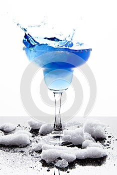 Blue Frozen Iceberg Margarita Splash