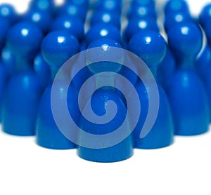 Blue game pieces