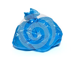 Blue garbage bag