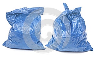 Blue garbage bags