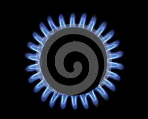 Blue gas flame