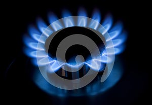 Blue gas flames