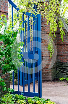 Blue gate into the garden